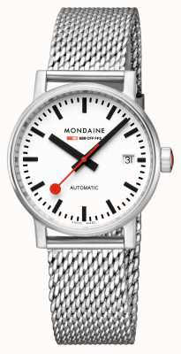 Mondaine Evo2 Automatic 35mm | Stainless Steel Bracelet | White Dial MSE.35610.SM