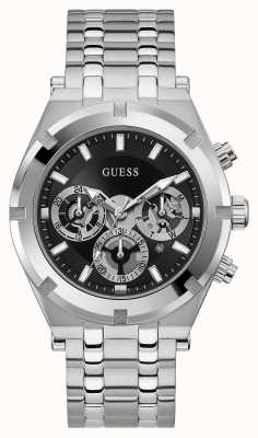 Guess CONTINENTAL Men's Stainless Steel Black Dial GW0260G1