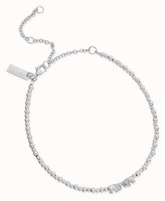 ChloBo Mini Cute Lucky Elephants Anklet | Sterling Silver SANMC4038