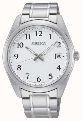 Seiko White Dial 40.2 mm Stainless Steel Bracelet Watch SUR459P1