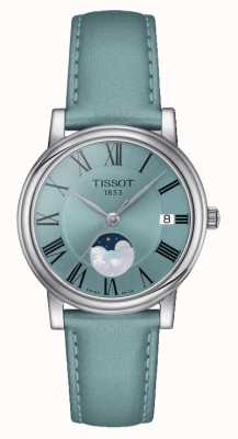 Tissot Women's Carson Moon Phase | Green Dial | Green Leather Strap T1222231635300