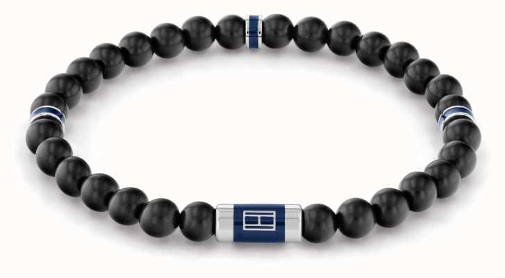 Tommy Hilfiger Men's Wood Beads Black Bracelet 2790323