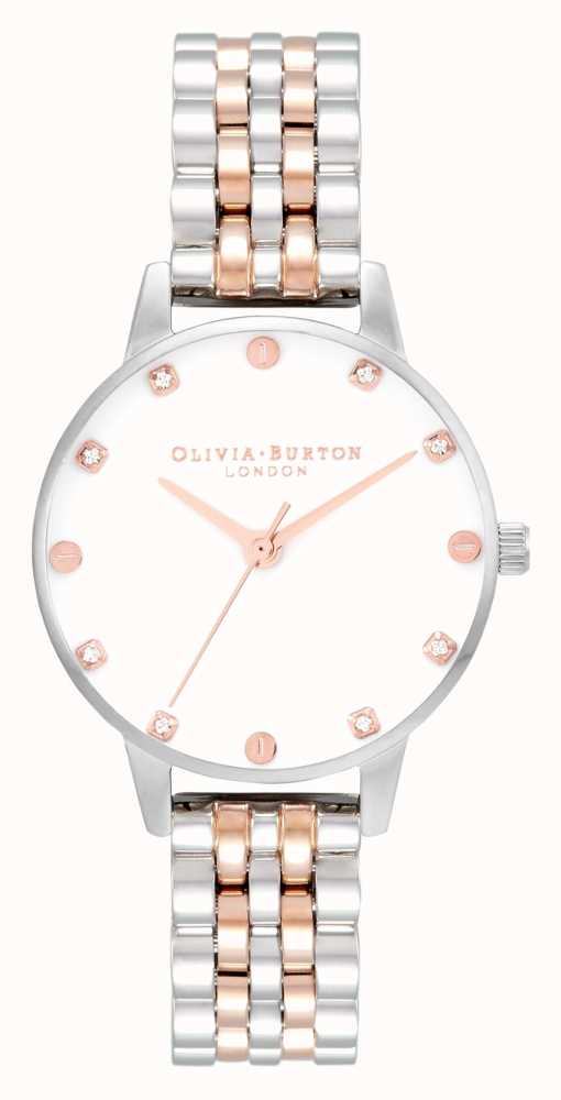 Olivia Burton Ladies Two Tone Watch And Heart Bracelet Set