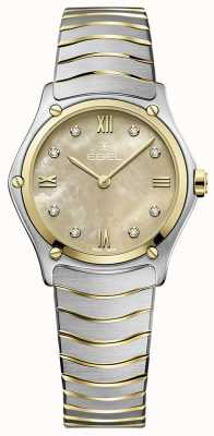 EBEL Sport Classic Dual Tone Stainless Steel / 18ct Yellow Gold Case Watch 1216488A