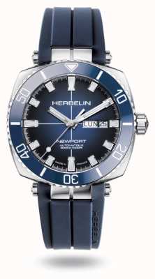 Herbelin Newport Diver Automatic (42mm) Blue Dial / Blue Rubber Strap 1774/BL15CB