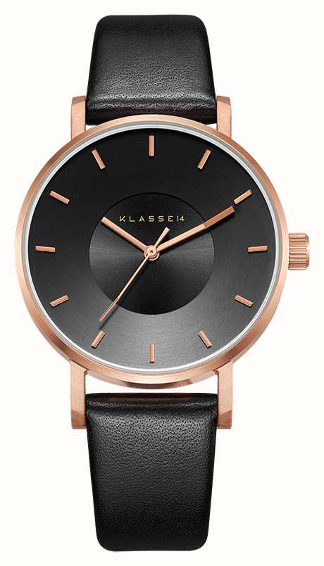 Klasse14 Volare Dark Rose 36mm Black Leather Strap VO16RG005W