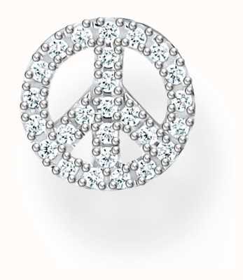 Thomas Sabo Sterling Silver Peace Sign Single Stud Earring H2218-051-14