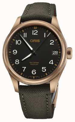 ORIS Big Crown ProPilot Big Date Bronze Automatic (41mm) Black Dial / Green Textile Strap 01 751 7761 3164-07 3 20 03 BRLC
