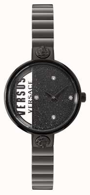 Versus Versace Rue Denoyez Black Glitter Dial Watch VSPZV0521