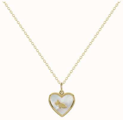 Radley Jewellery Fashion | Gold Plated Sterling Silver Necklace | Dog & Heart Charm Pendant RYJ2212