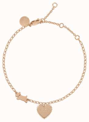 Radley Jewellery Fashion | Rose Gold Plated Bracelet | Heart & Dog Charm RYJ3136S