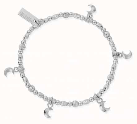 ChloBo Creative Dreams Silver Moon Charm Bracelet 18cm SBMUL3178