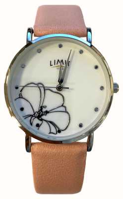 Limit Flower Detail White Dial / Pink Leather 60133.73