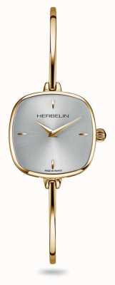 Herbelin Fil Women's Silver Dial Gold PVD Bangle Bracelet Watch 17207BP11