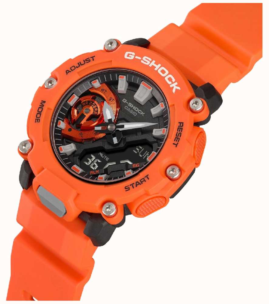 Casio G Shock Carbon Core Guard Orange Watch GA 2200M 4AER First