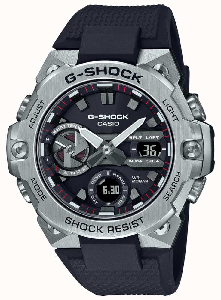 Casio G-Shock G-Steel Bluetooth Tough Solar Black Resin Strap GST-B400-1AER