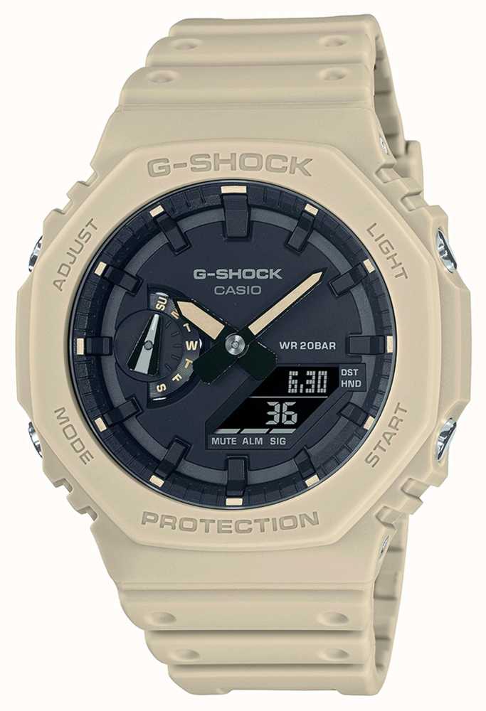 Casio G-Shock Octagon Series Carbon Core Guard Beige Watch GA-2100