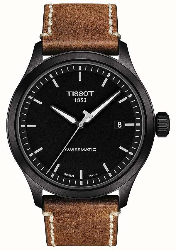 Tissot Gent XL Swissmatic Black Dial Beige Leather Strap