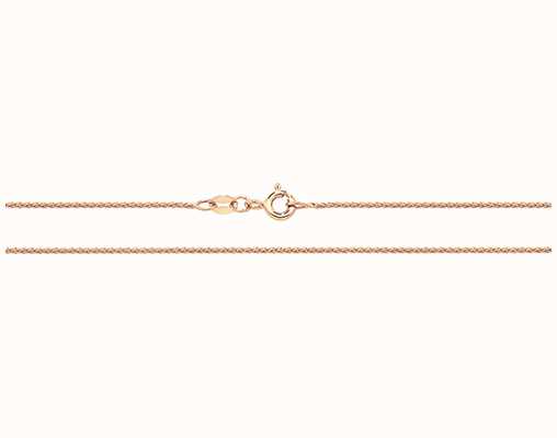 James Moore TH 9ct Rose Gold 18" Twist Rope Chain CH436R/18