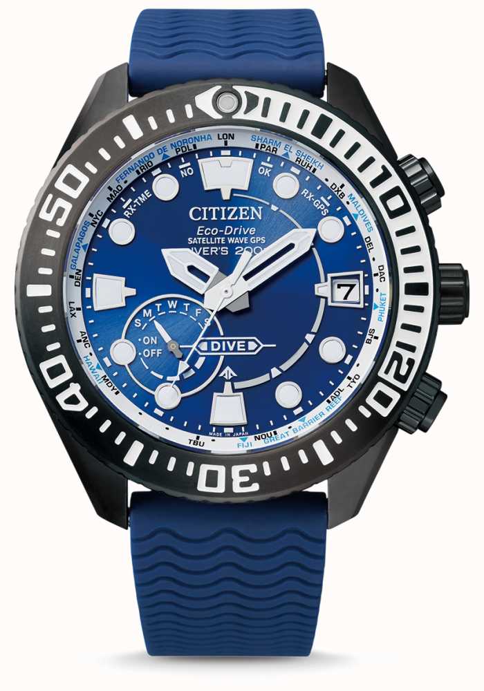 Citizen Clearance Satellite Wave Dive GPS | Blue Dial | Blue Silicone Strap  CC5006-06L