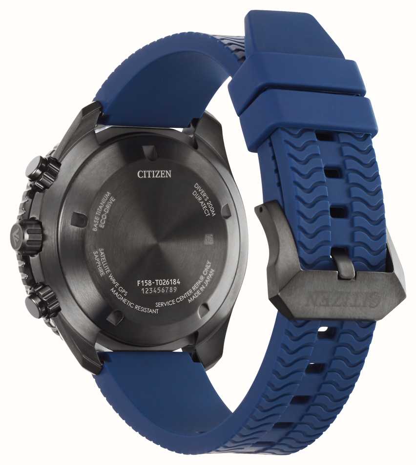 Citizen Satellite Wave Dive GPS | Blue Dial | Blue Silicone Strap