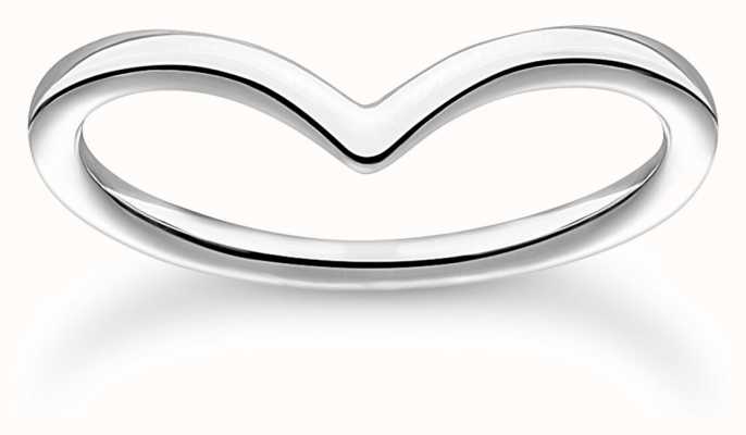 Thomas Sabo Charm Club Sterling Silver V-Shape Ring 54 TR2393-001-21-54