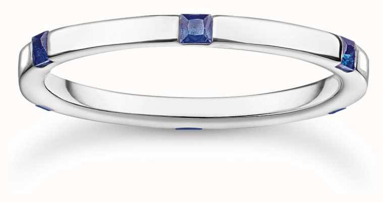 Thomas Sabo Charm Club Charming Blue Stone Ring 54 TR2396-699-32-54