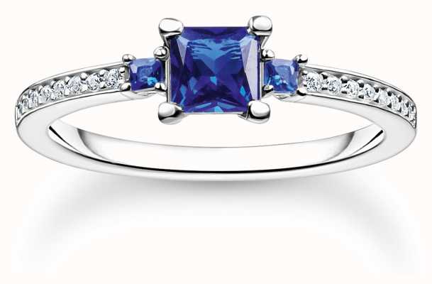 Thomas Sabo Charm Club | Charming Ring | Blue Stones | UK O 1/2 / 56 TR2402-166-32-56