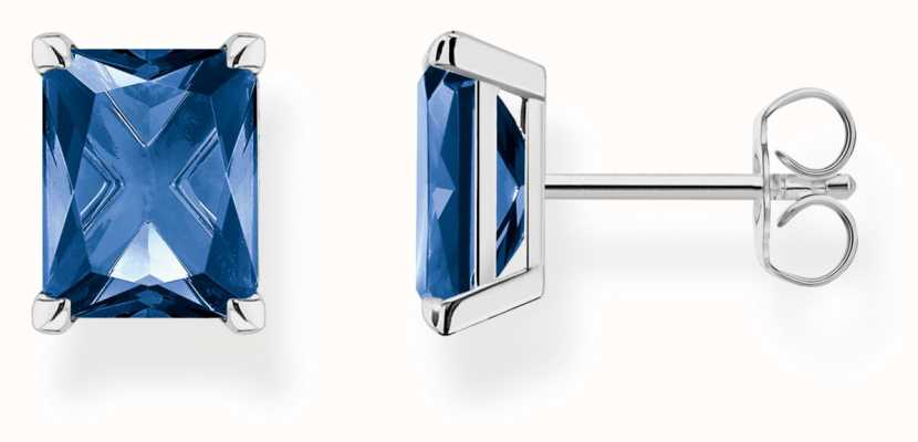Thomas Sabo Sterling Silver Blue Stone Stud Earrings H2201-699-1