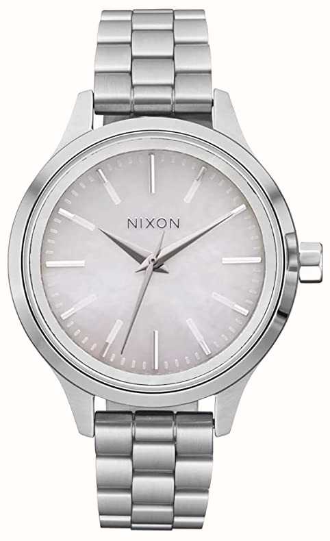 Nixon Optimist Silver Mother Of Pearl Stainless Steel Bracelet A1342 5088 00