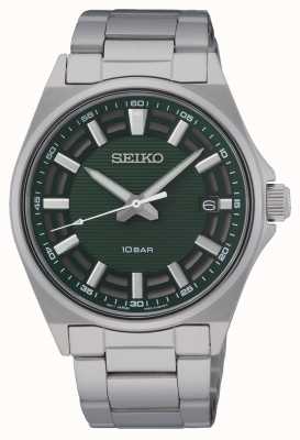 Seiko Men's Green Dial Stainless Steel Bracelet SUR503P1