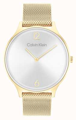 Calvin Klein 2H Silver Dial | Gold Stainless Steel Mesh Bracelet 25200003