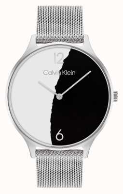 Calvin Klein 2H Two-Tone Paper Dial | Stainless Steel Mesh Bracelet 25200007