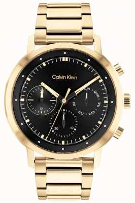 Calvin Klein Black Dial | Gold PVD Steel Bracelet 25200065