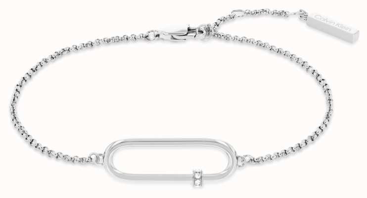 Calvin Klein Ladies Stainless Steel Oval CZ bracelet 35000183