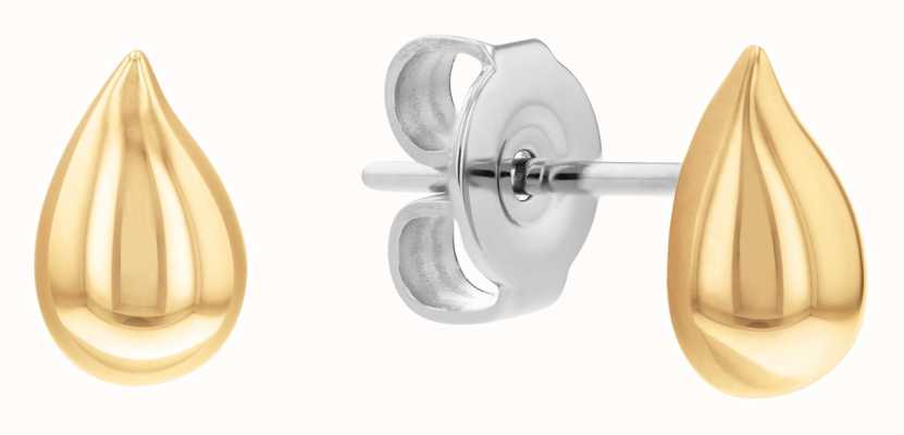 Calvin Klein Sculptured Drops Gold Tone Stud Earrings 35000071