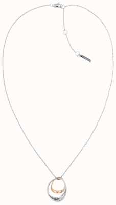 Calvin Klein Ladies Two Tone Interlocking Circle Pendant Necklace 35000008