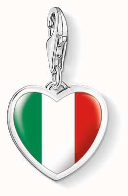 Thomas Sabo Italy Flag Heart Sterling Silver Charm 1408-603-7