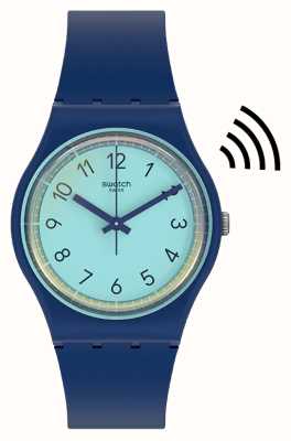 Swatch CIELPAY! Unisex Blue Silicone Strap SVHN102-5300