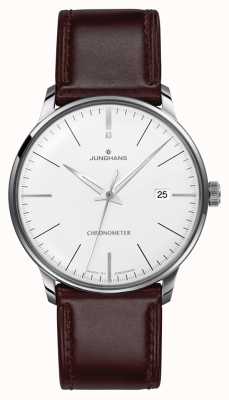 Junghans Men's Meister Chronometer Brown Leather Strap Sapphire Crystal EX-DISPLAY 27/4130.02 EX-DISPLAY