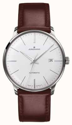 Junghans Men's Meister Classic Automatic Brown Leather Strap Sapphire Crystal 27/4310.02