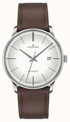 Junghans Meister Automatic Stainless Steel Brown Leather Sapphire Crystal 27/4050.02