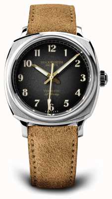 Duckworth Prestex Verimatic | Automatic | Black Dial | beige Suede Leather Strap D891-01-K