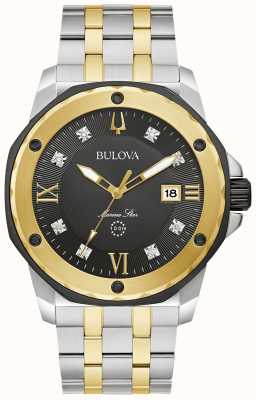 Bulova Jet Star (40mm) Gold Dial / Brown Leather Strap 97B214