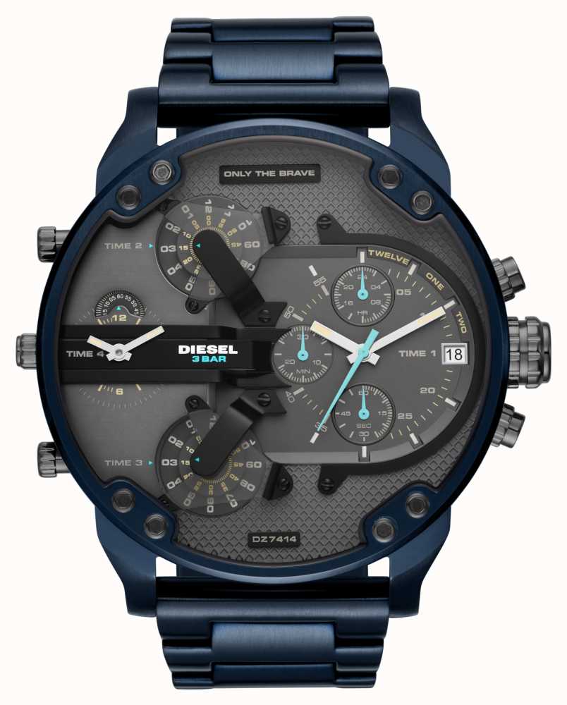 Diesel The Daddies Series Mr. Daddy 2.0 Chronograph Blue Stainless Steel  DZ7414 - First Class Watches™ CAN