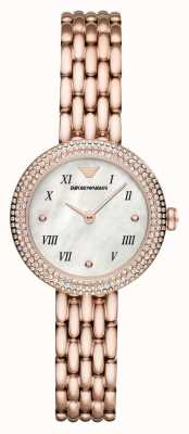 Emporio Armani Women's | Mother-of-Pearl Dial | Rose Gold Stainless Steel Bracelet AR11355