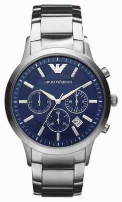 CAN Emporio Armani Steel Blue AR11579 (42mm) First - Watches™ Two-Tone Class Dial Stainless Chronograph / Men\'s