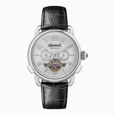 Ingersoll The New England Automatic Black Leather Strap Watch I00903B