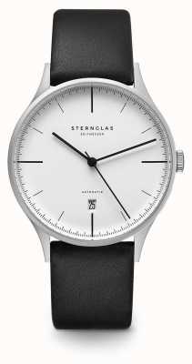 STERNGLAS Asthet 40mm Automatic White / Black Leather S02-AS01-PR14