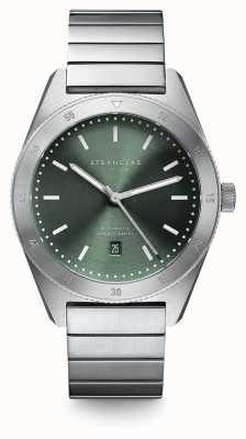 STERNGLAS Men's Marus | Green Dial | Stainless Steel Bracelet S02-MA09-ME03